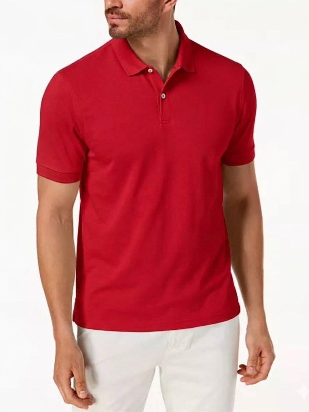 CLUB ROOM Red Men's Polo Shirt Size S